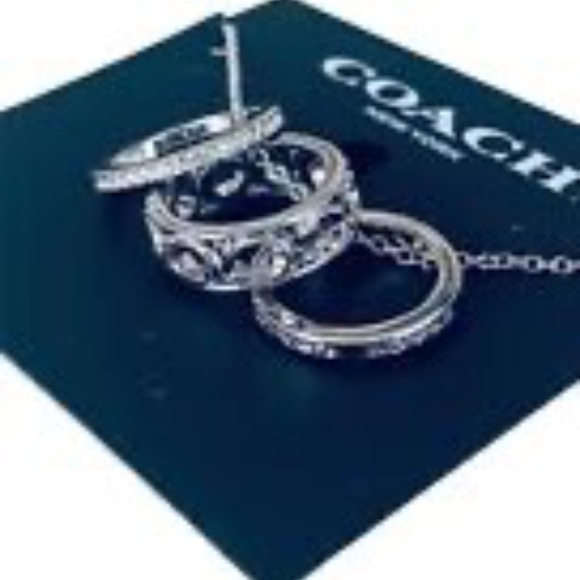 NWT Coach Silver Trio Rondell Necklace, Silver - Picture 7 of 7